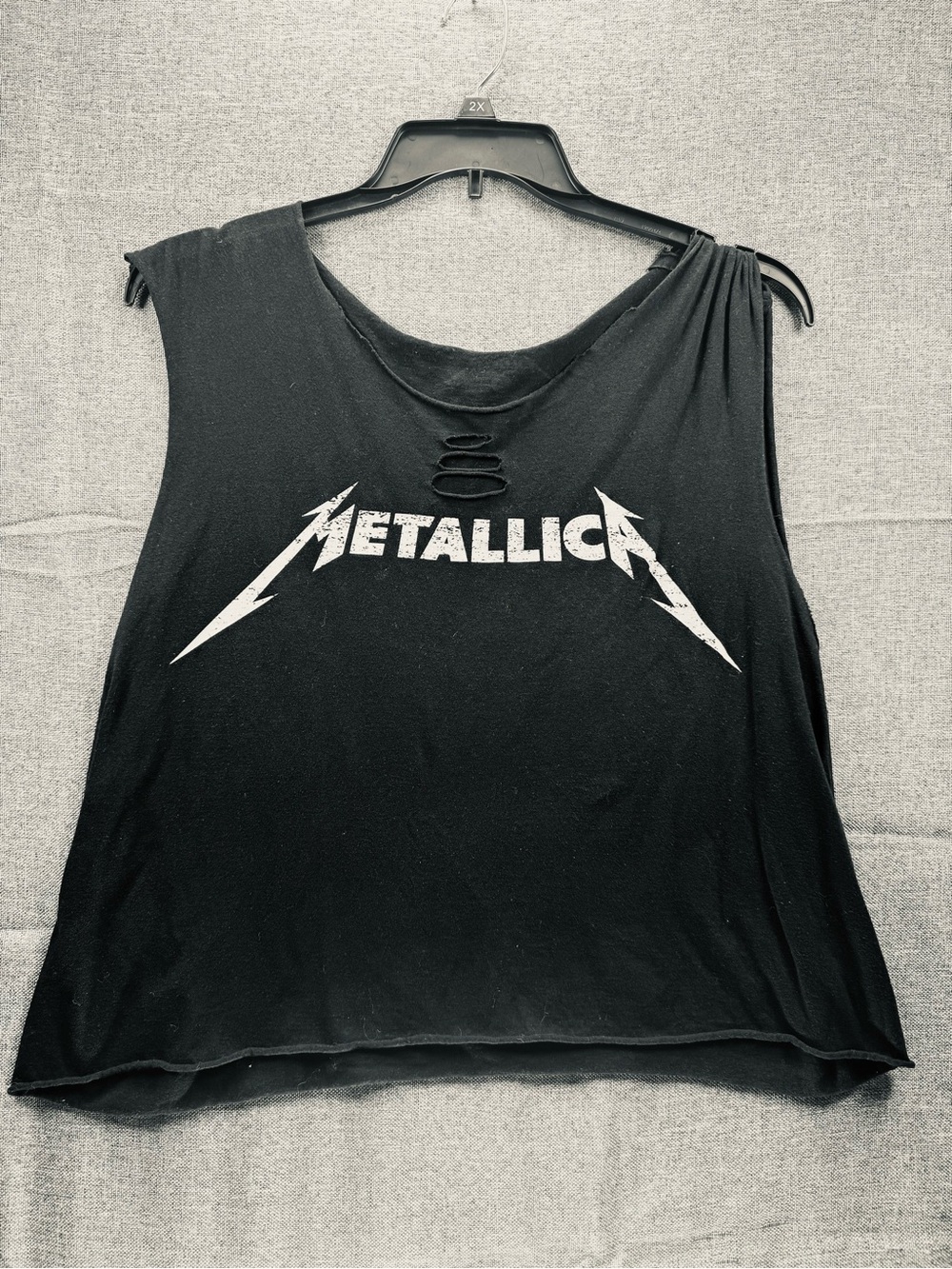 Metallica Women's Black Graphic Distressed Tank